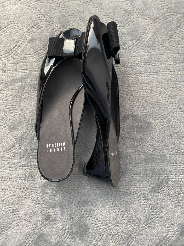 Stuart Weitzman Size 8 1/2 Med Nwt Black W/ Bow